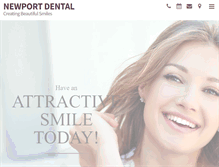 Tablet Screenshot of newportdental.ca